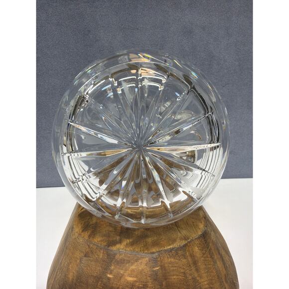 Vintage Lead Crystal Heavy Clear Pitcher Swirled Pattern ~ 8" - Picture 6 of 10